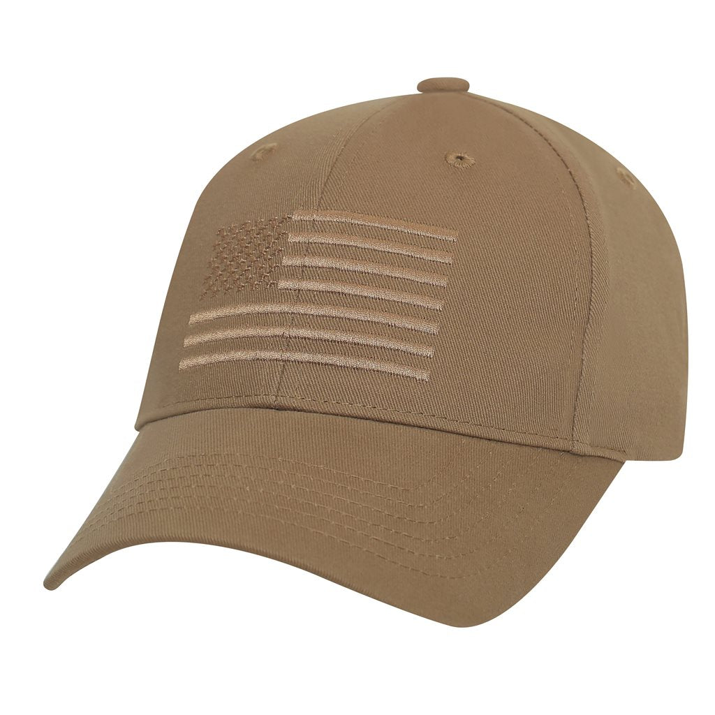 Gorra baseball negra con bordado de la bandera de EE. UU., visera tipo sandwich, 100% algodón y cierre de velcro
