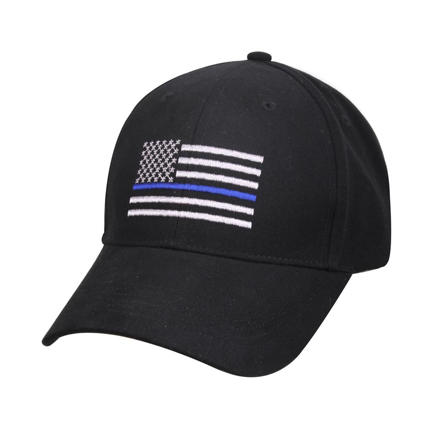 Gorra de béisbol COYOTE con bandera USA y línea azul, bordado frontal y cierre de velcro