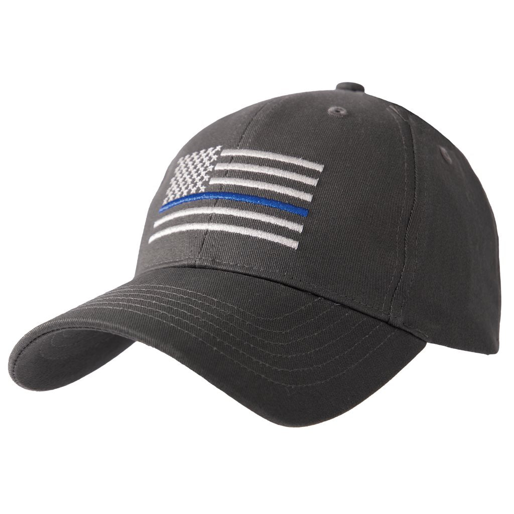Gorra de béisbol COYOTE con bandera USA y línea azul, bordado frontal y cierre de velcro