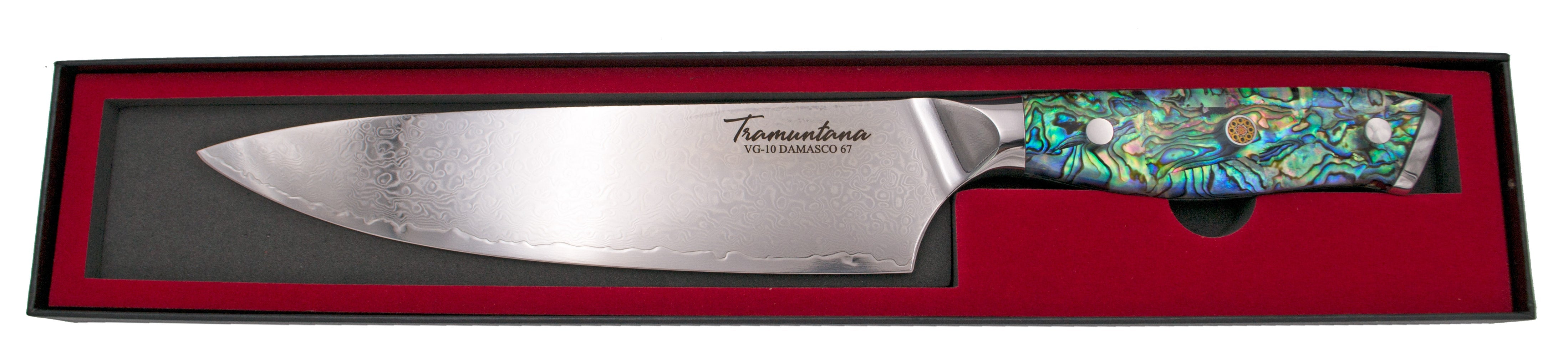 Caja de Cuchillo Cocina Tramuntana Chef Damasco VG10