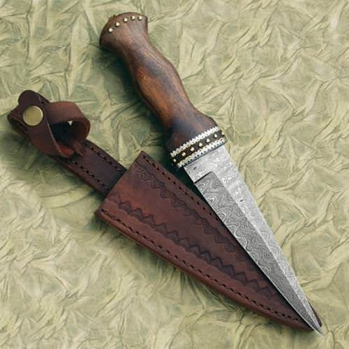 Faca Sgian Dubh em aço damasco 403915