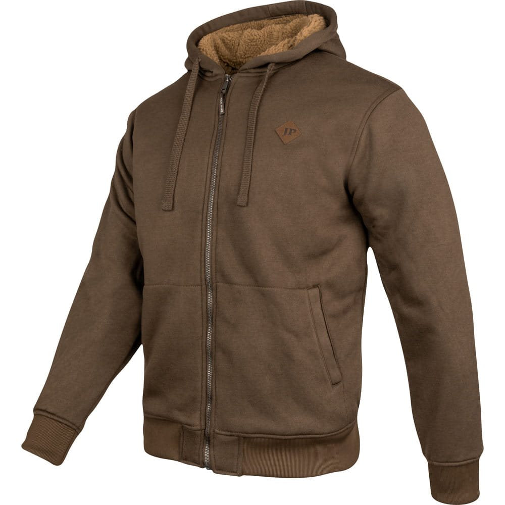 Sudadera Jack Pyke Yakka con forro sherpa, cremallera frontal y capucha con ribete de pelo
