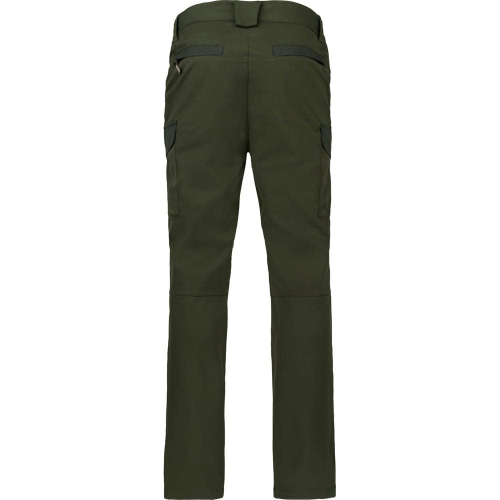 Pantalones softshell verdes con seis bolsillos y refuerzo en las rodillas