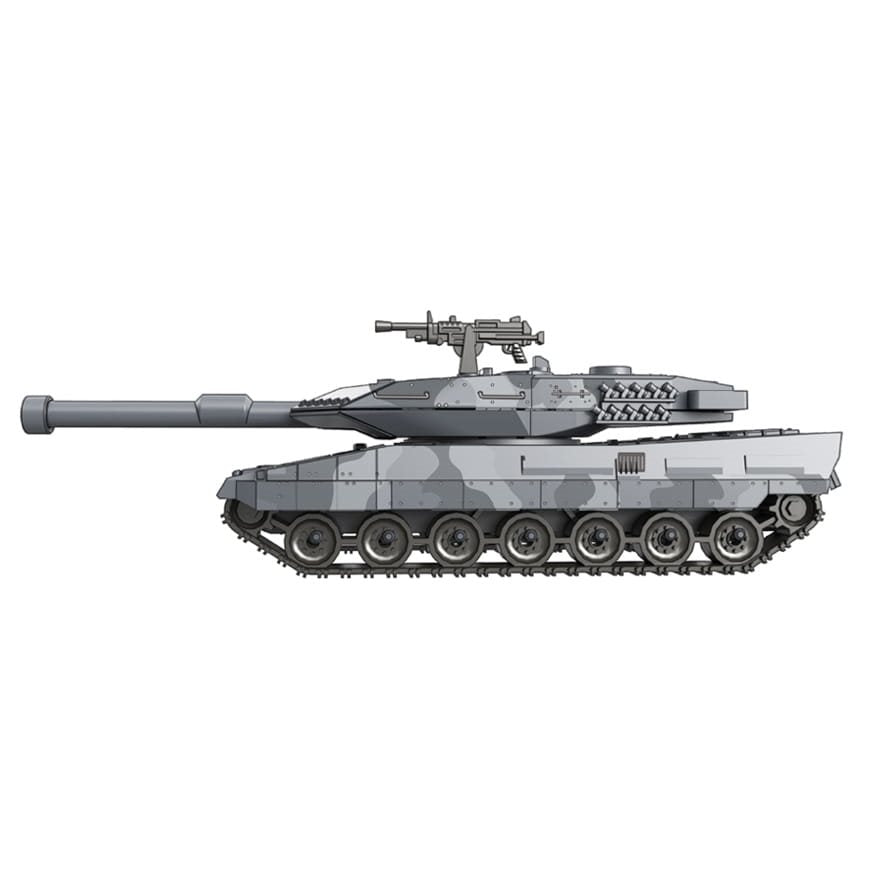 Maqueta del tanque Leopard 2A6 a escala 1:100