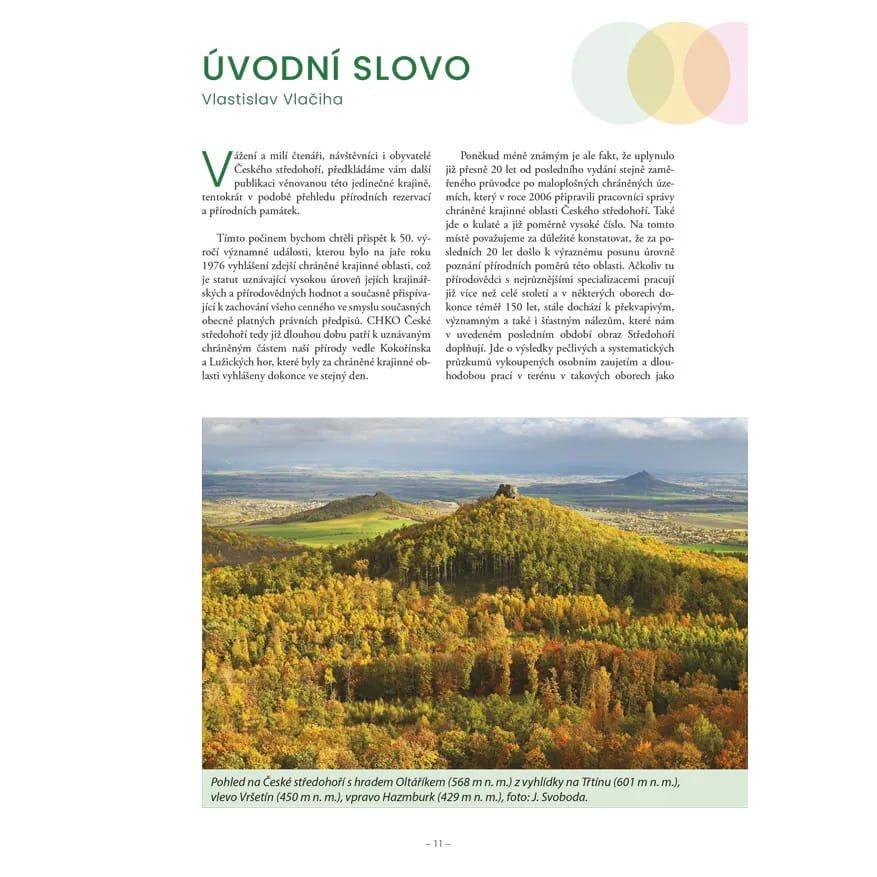 Cubierta del libro 'Tesoro de la naturaleza de České středohoří' — edición 50.º aniversario