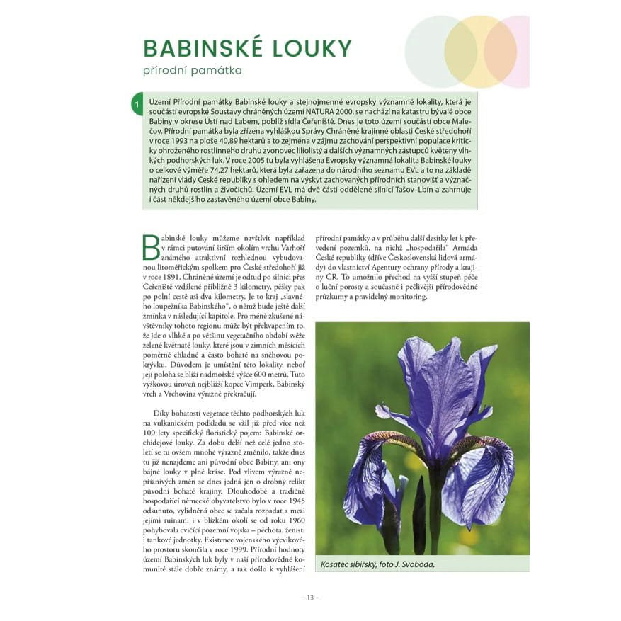 Cubierta del libro 'Tesoro de la naturaleza de České středohoří' — edición 50.º aniversario
