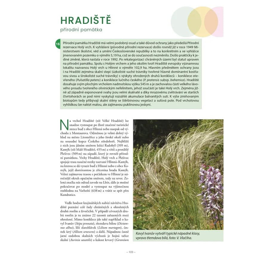 Cubierta del libro 'Tesoro de la naturaleza de České středohoří' — edición 50.º aniversario