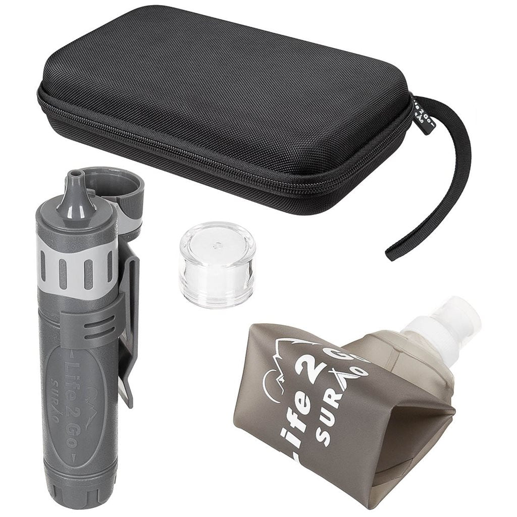 Filtro de agua Surao Life 2 Go Basic con nano-fibras y botella plegable