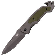 Navaja Rescate Tramuntana Acero Inoxidable Titanio G10 Verde