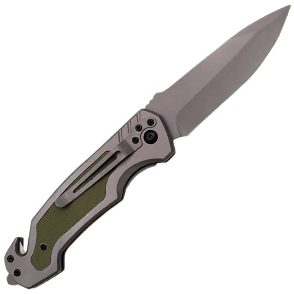 Navaja Rescate Tramuntana Acero Inoxidable Titanio G10 Verde