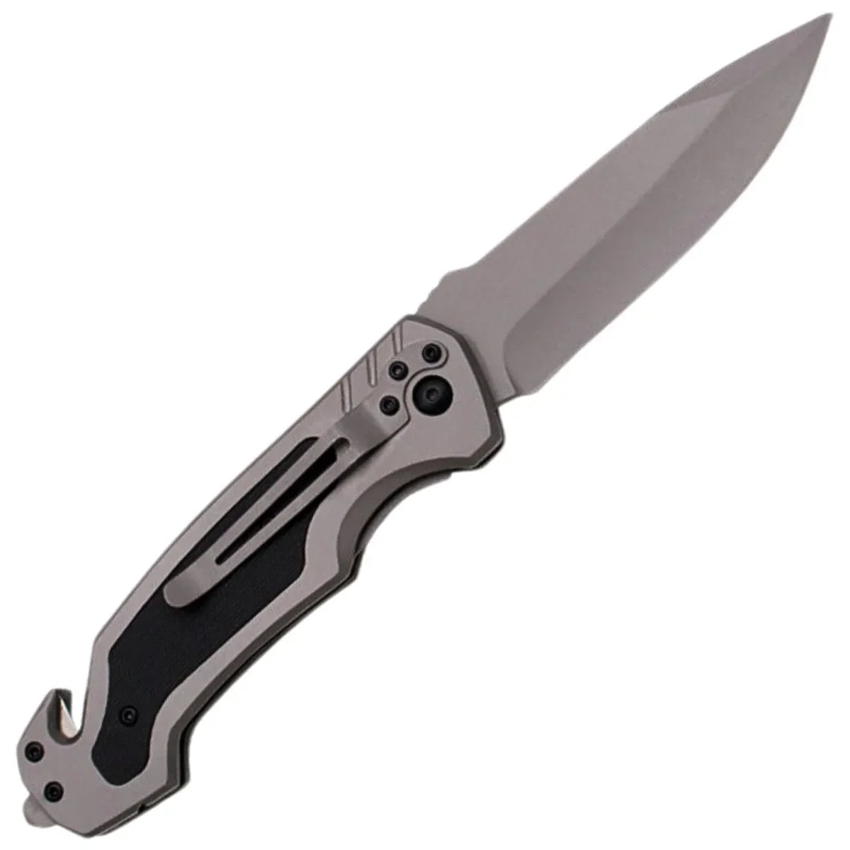 Navaja Rescate Tramuntana Acero inoxidable Titanio G10 Negro