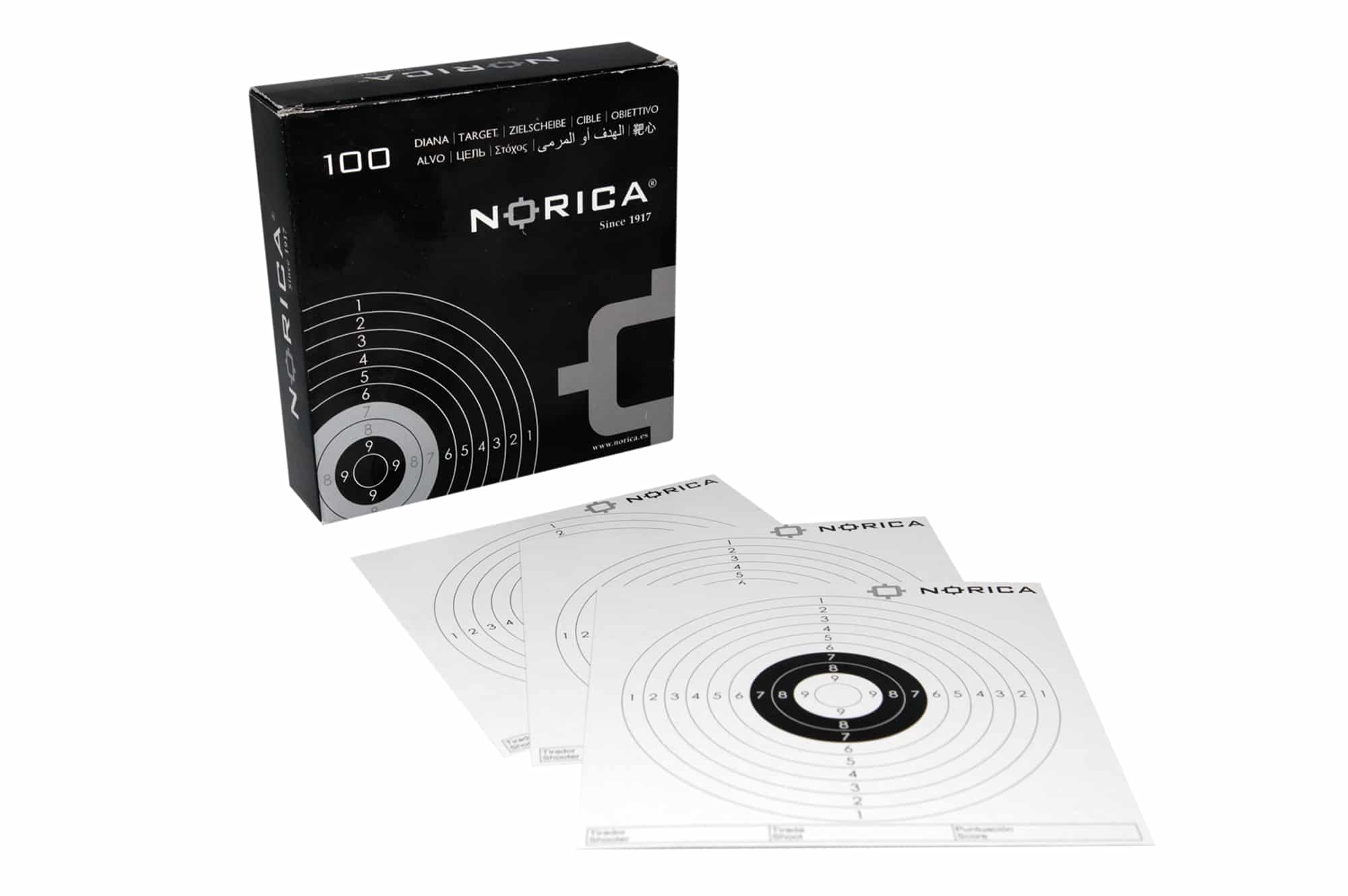 Blancos para Tiro Norica 14x14 cm Pack 100 unidades