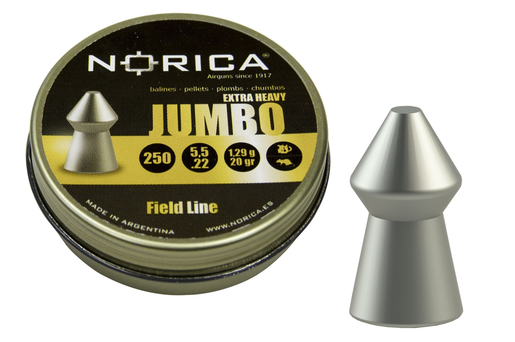 Balines Norica Jumbo Extra Heavy 5,5 mm 250 unidades
