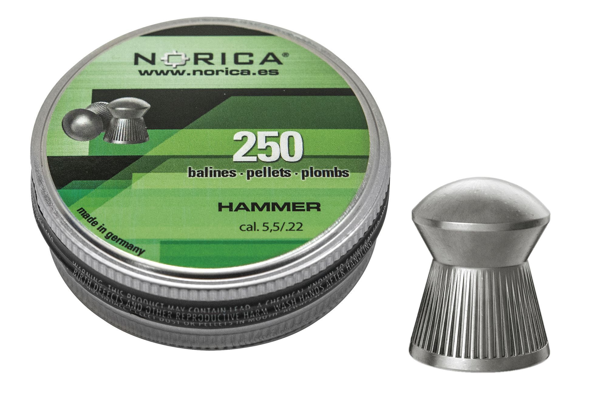 Balín Norica Hammer Estriado para Plinking y CO2