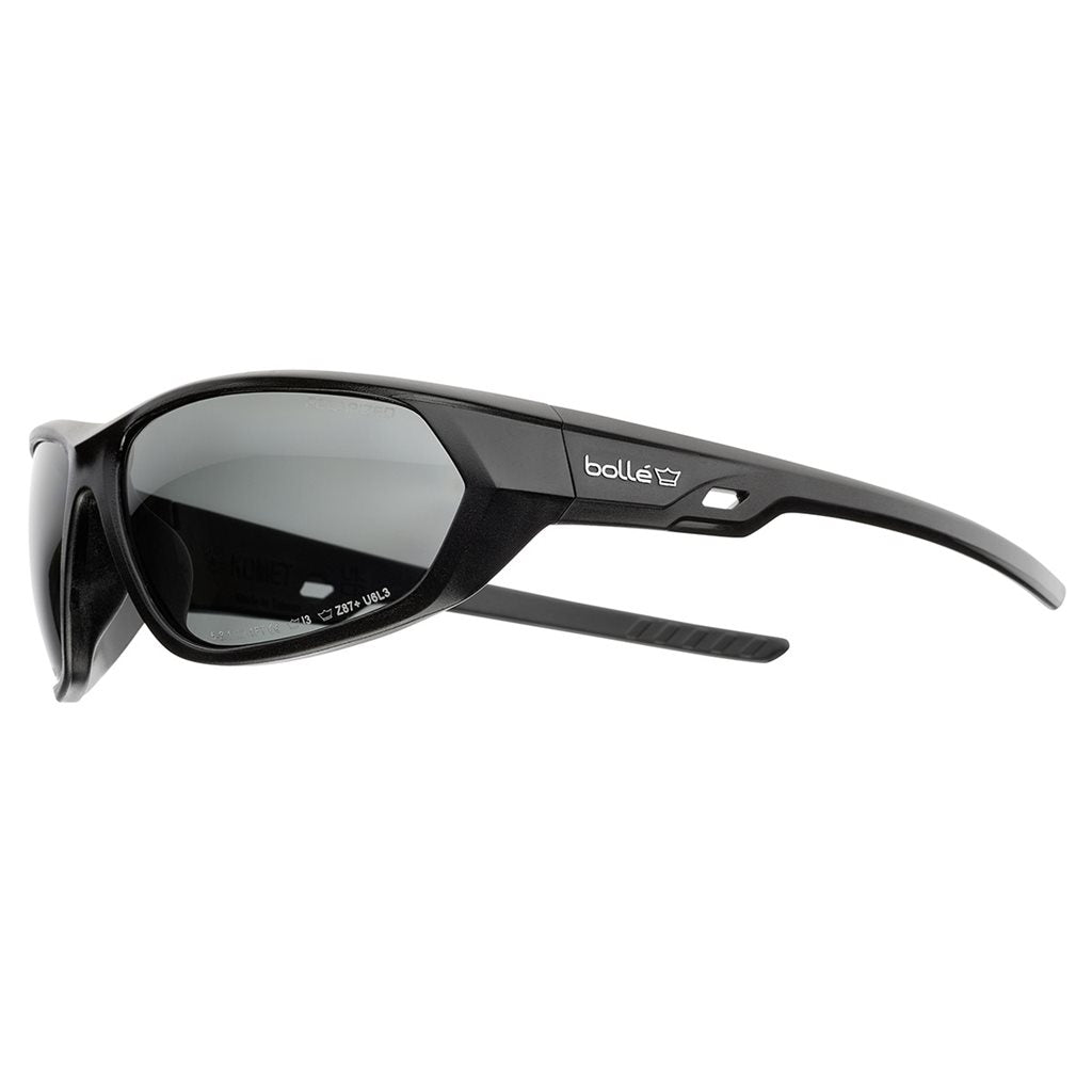 Gafas de protección KOMET con lentes ahumadas y acabado PLATINUM