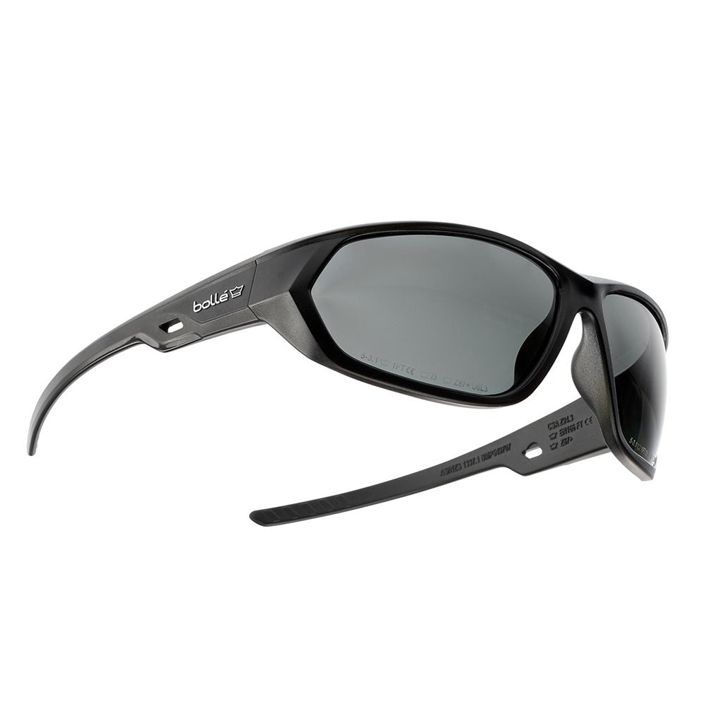 Gafas de protección KOMET con lentes ahumadas y acabado PLATINUM