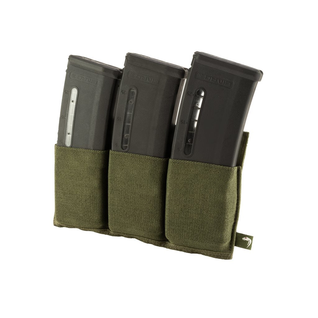 Funda elástica abierta para 3 cargadores M4/M16 en negro
