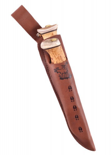 Cuchillo de caza doble con desollador, Wood-Jewel  WJ-23AVKS - Espadas y Más