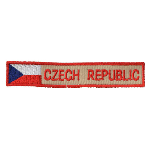 Parche CZECH REPUBLIC con bandera, colorido, tamaño aproximado 10,5 x 2 cm