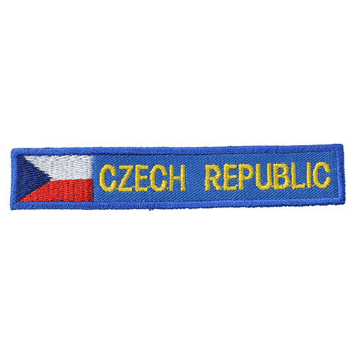 Parche CZECH REPUBLIC con bandera, colorido, tamaño aproximado 10,5 x 2 cm