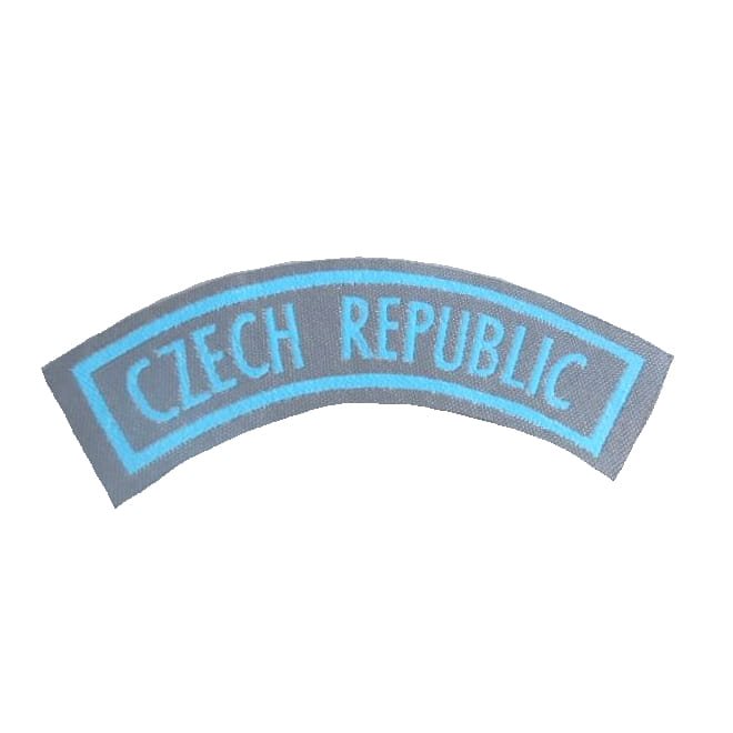 Parche bordado en arco 'CZECH REPUBLIC' color azul
