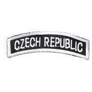 Nášivka domovenka oblouček CZECH REPUBLIC - černobílý, parche blanco y negro