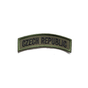 Parche bordado en arco 'CZECH REPUBLIC' color oliva 22 x 90 mm