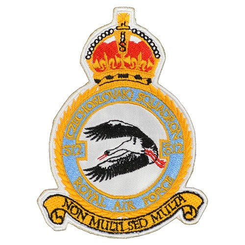 Parche en color con emblema de la 312.ª escuadrilla checoslovaca de la RAF - aprox. 8,5 x 11 cm