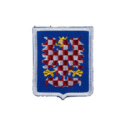 Parche Moravská orlice en escudo sobre fondo azul, tamaño aprox. 5x6 cm