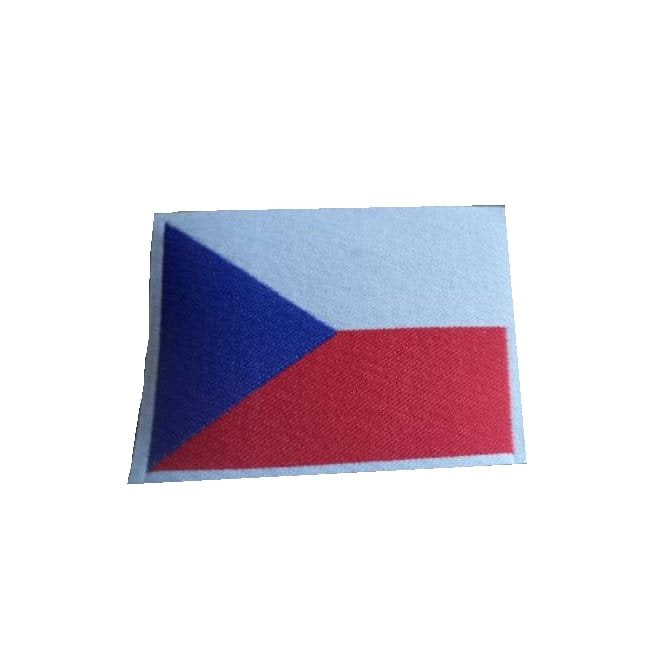 Parche tejido Bandera República Checa 80x60 mm colorido