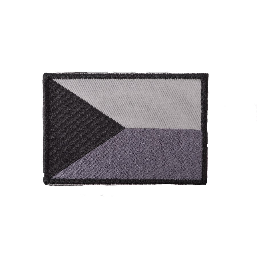 Parche con velcro de la bandera de la República Checa, 75 x 55 mm, gris