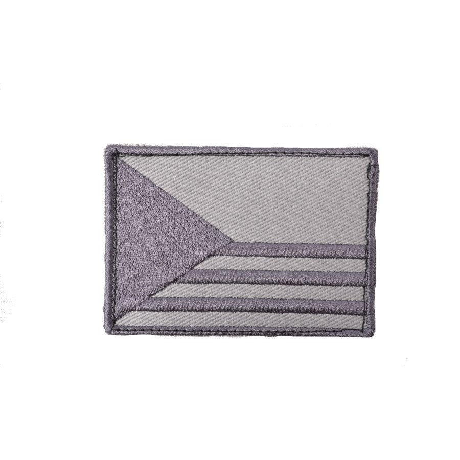 Parche velcro bandera República Checa 75x55 mm gris