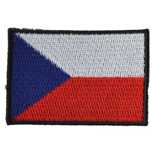 Parche textil colorido con la bandera de la República Checa, 5,5 x 3,5 cm