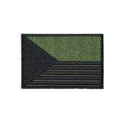 Parche bandera República Checa franjas horizontales velcro verde 7,5x6,5 cm