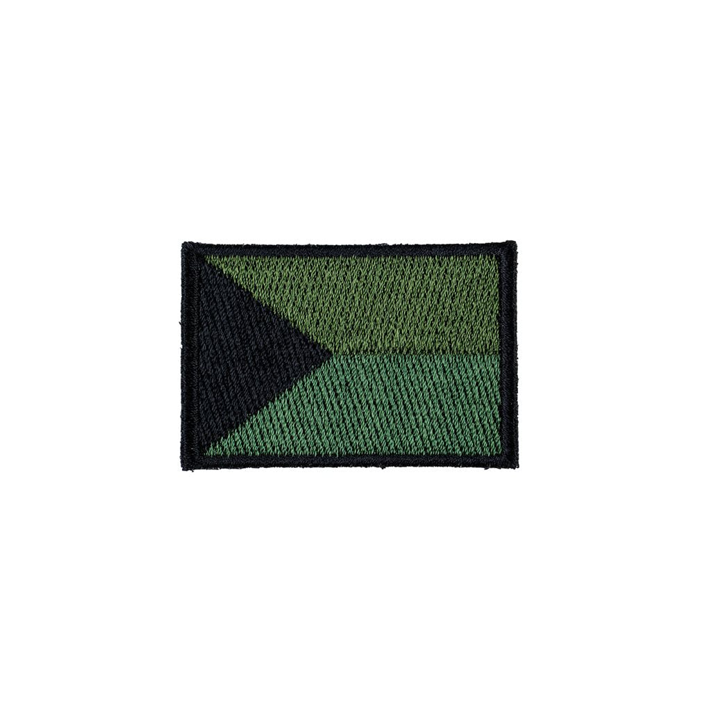 Parche textil bordado bandera República Checa verde 56 x 38 mm