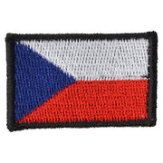 Parche pequeño con bandera de la República Checa en color, aprox. 4 x 2,6 cm, reverso con velcro