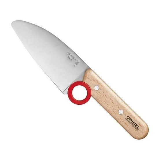 Set de cocina infantil Opinel rojo con cuchillo, pelador y protector de dedos