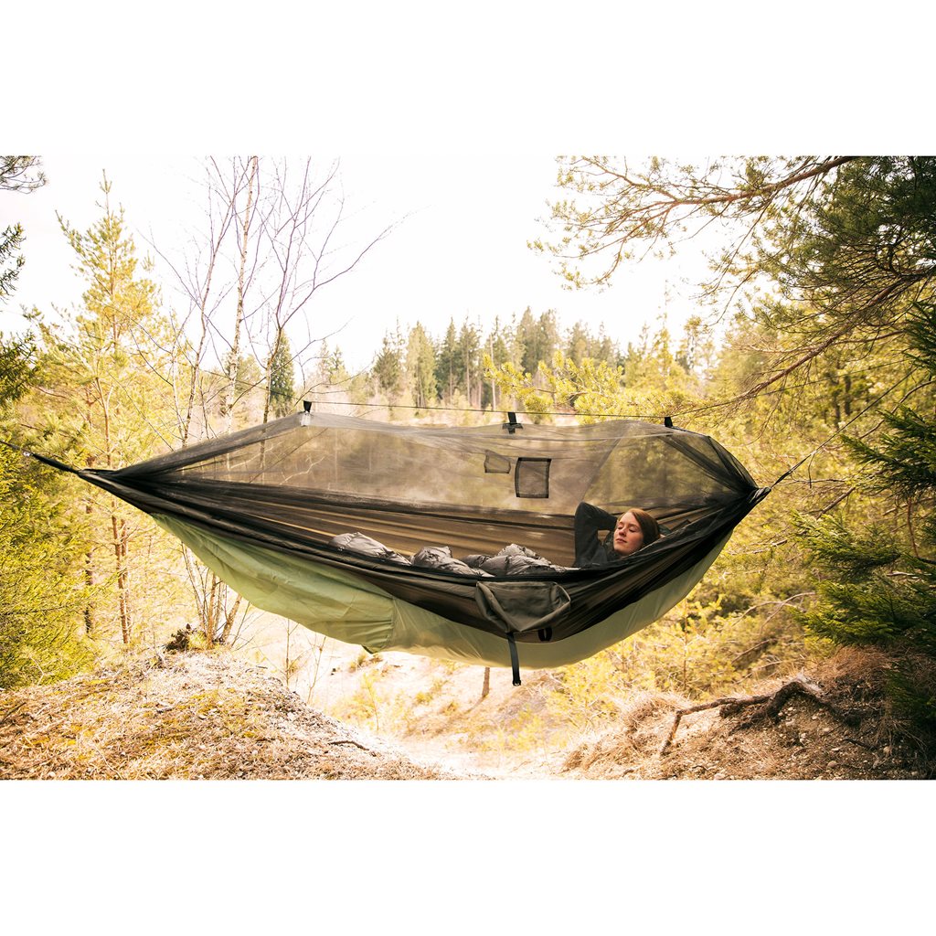 Hamaca MOSKITO TRAVELLER THERMO XXL con mosquitera integrada y bolsillo para colchoneta 7 cm