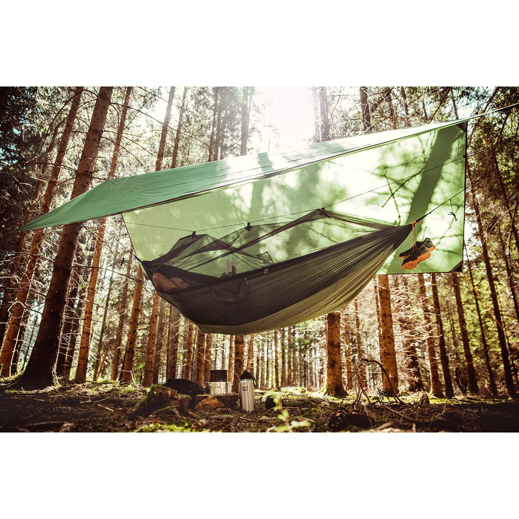 Hamaca MOSKITO TRAVELLER THERMO XXL con mosquitera integrada y bolsillo para colchoneta 7 cm