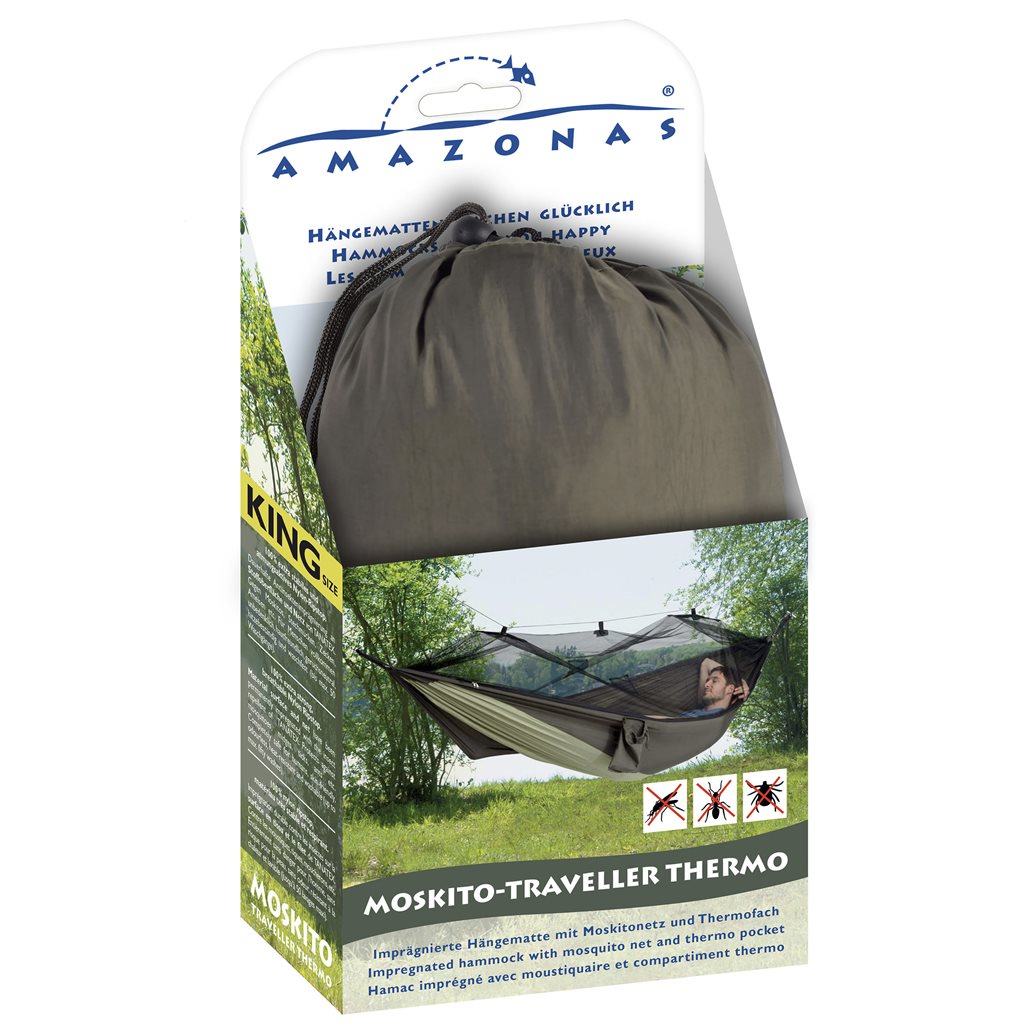 Hamaca MOSKITO TRAVELLER THERMO con mosquitera y compartimento para colchoneta