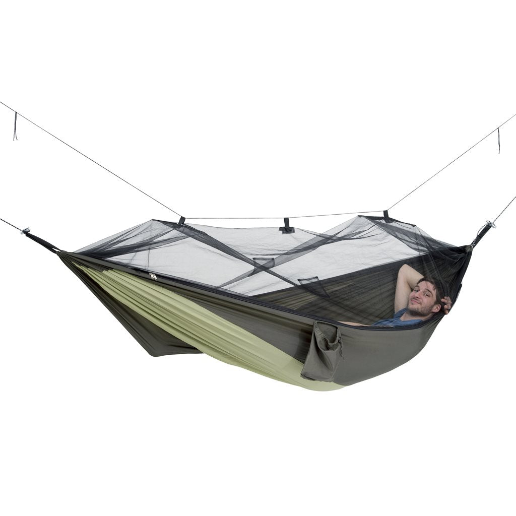 Hamaca MOSKITO TRAVELLER THERMO con mosquitera y compartimento para colchoneta