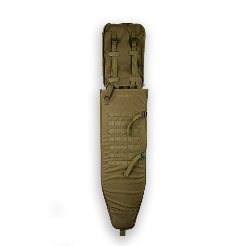 Funda táctica A4SS Tactical Carrier de Eberlestock, estuche para rifles y fusiles, ajustable en ancho y alto.