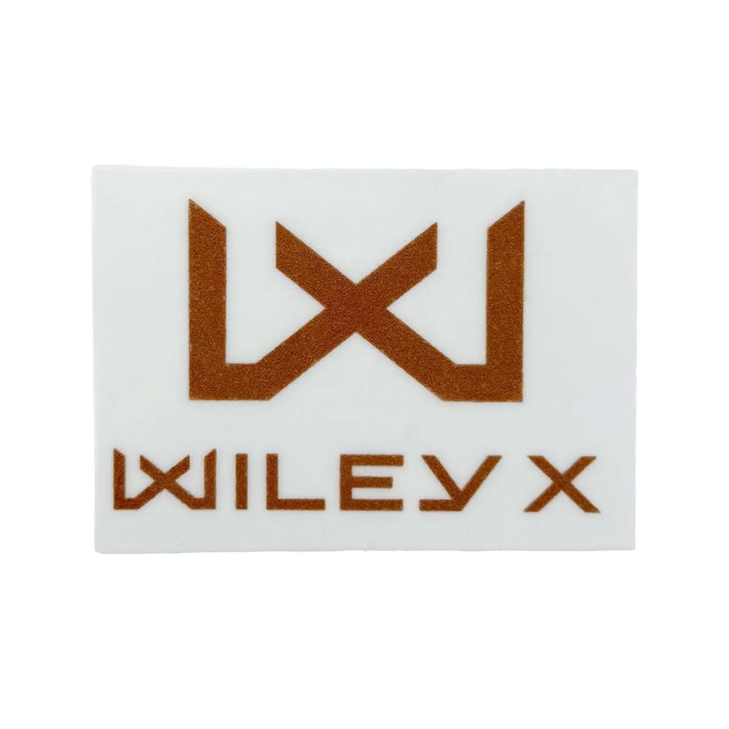 Parche termoadhesivo WILEY X blanco 80 mm con logo
