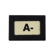 Parche GLIND TAPE grupo sanguíneo A- reversible 40 x 28 mm borde velcro