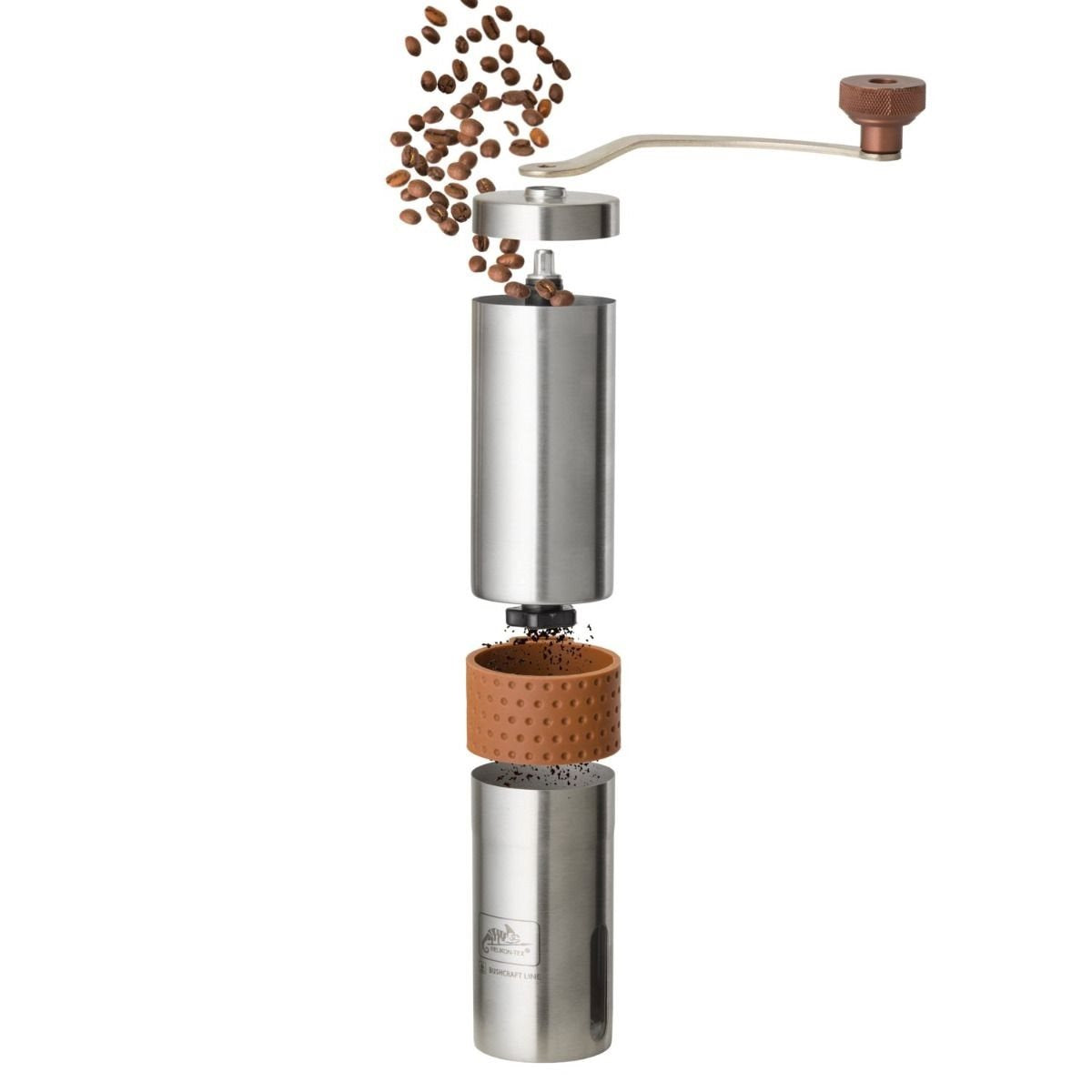 Molino manual CAMP de acero para café en grano, capacidad 50 g, muelas cerámicas
