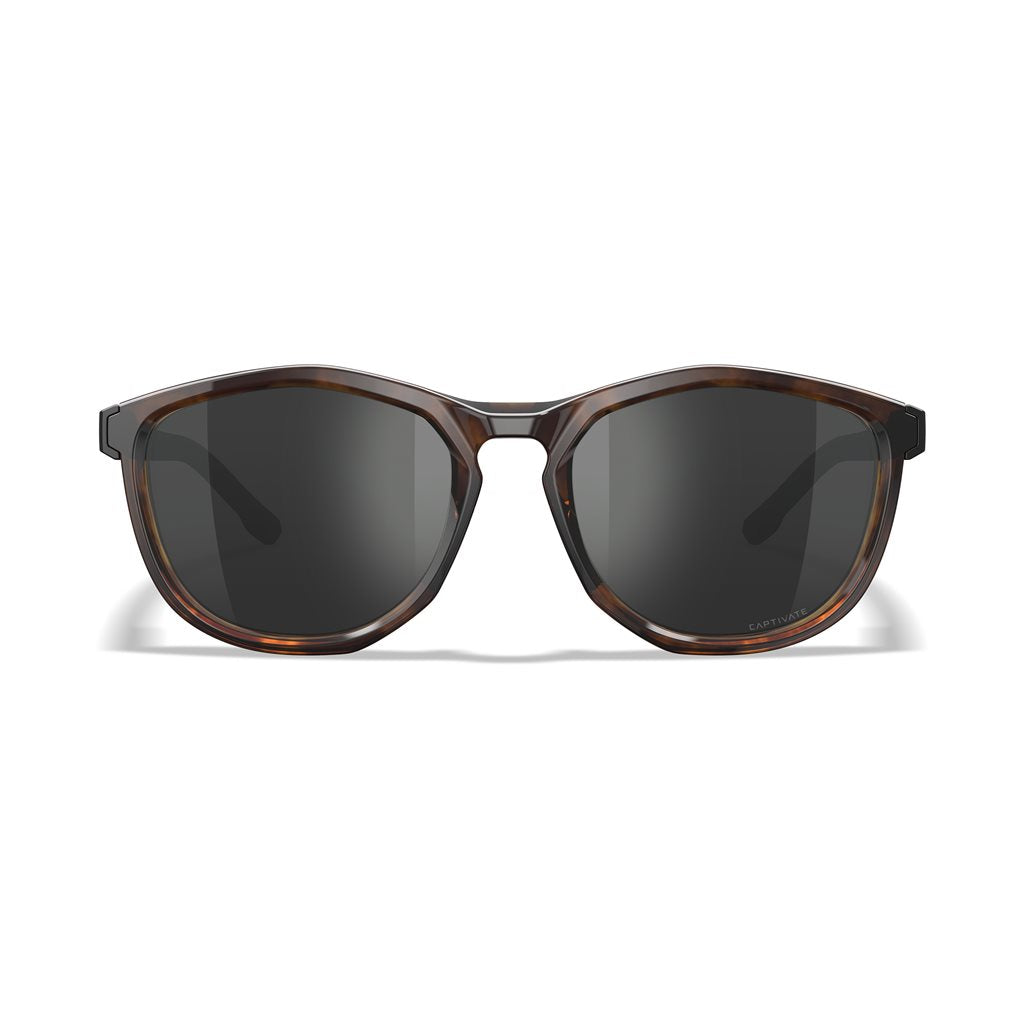 Gafas de tiro WX BRAVO CAPTIVATE armazón negro/marrón lentes polarizadas ahumadas