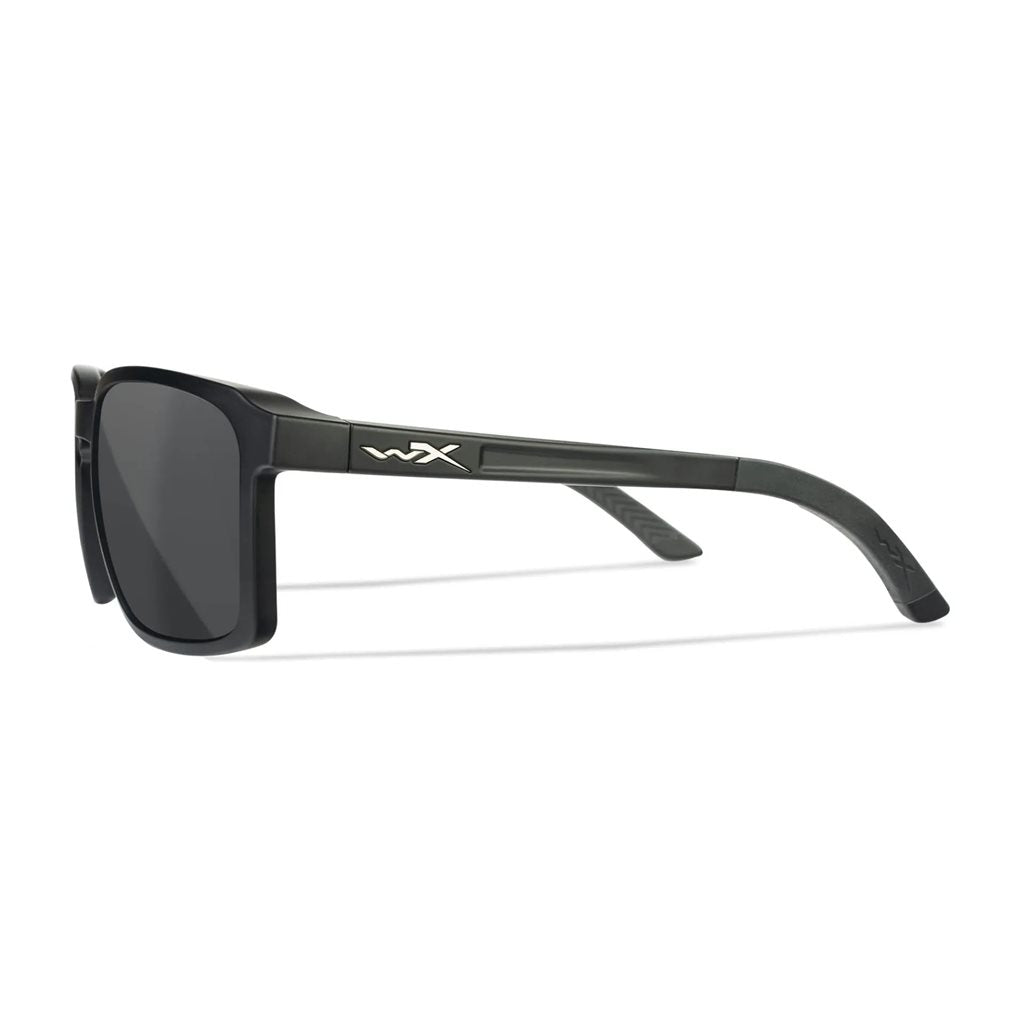 Gafas de tiro WX ALFA con montura negra y cristales ahumados