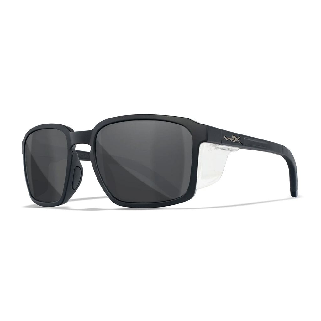 Gafas de tiro WX ALFA con montura negra y cristales ahumados