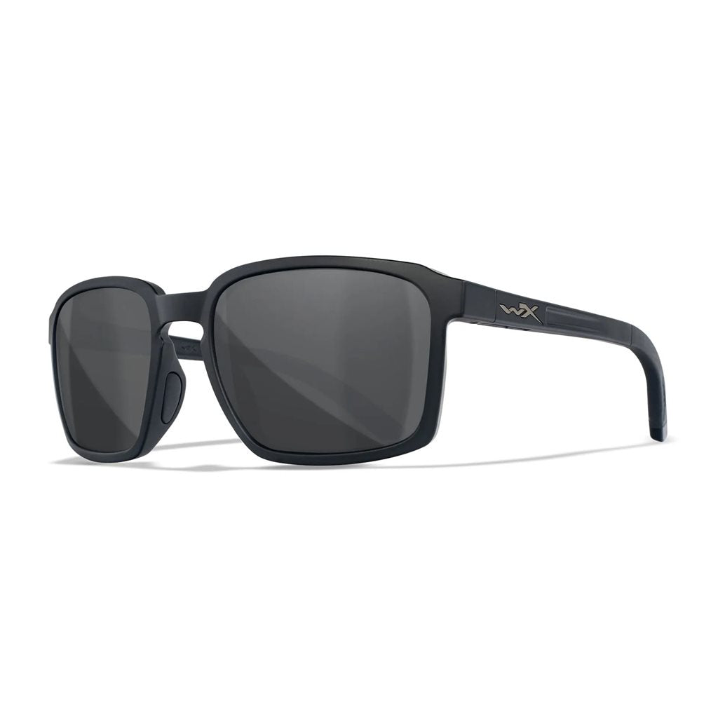 Gafas de tiro WX ALFA con montura negra y cristales ahumados