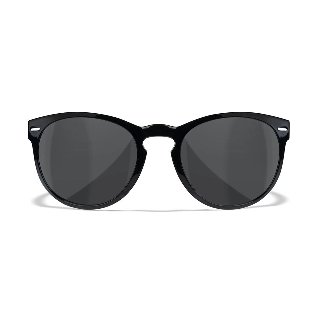 Gafas de tiro femeninas WX COVERT con montura negra y lentes ahumadas